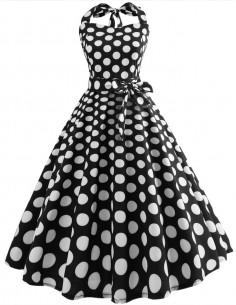 Vestido De Bolinha Anos 60 Festa Vintage Retrô Bola 50 PIN37