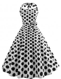 Vestido De Bolinha Anos 60 Festa Vintage Retrô Bola 50 PIN37