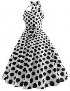 Vestido De Bolinha Anos 60 Festa Vintage Retrô Bola 50 PIN37 2