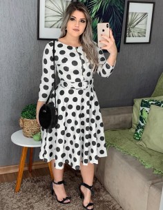 Vestido De Bolinha Anos 60 Festa Vintage Retrô Bola 2