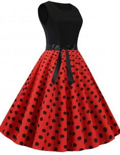 Vestido De Bolinha Anos 60 Festa Vintage Retrô Bola 50 PIN58 2
