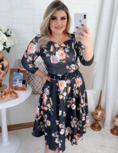 Vestido Floral Preto V02