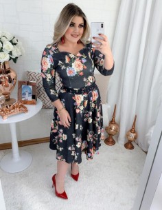 Vestido Floral Preto V02 2