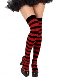 Meia Listrada Vermelha 7/8