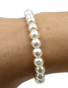 Pulseira de Pérola Com Elástico Festa de Fantasia Retrô Anos 60 2