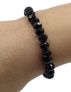 Pulseira de Pedras Cristais Black Com Elástico 2