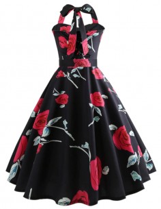 Vestido Vintage Retro Floral 2