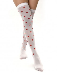 Meia Calça Festa Coração Vintage Cosplay 05