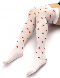 Meia Calça Festa Coração Vintage Cosplay 05 2