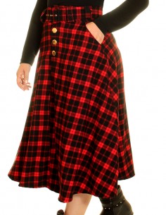 Saia Feminina Xadrez Retrô Anos 60 Vintage Pinup Cosplay 12