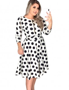 Vestido De Bolinha Anos 60 Festa Vintage Retrô Bola