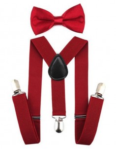 Suspensório + Gravata Borboleta Festa Retrô Anos 60 Vintage