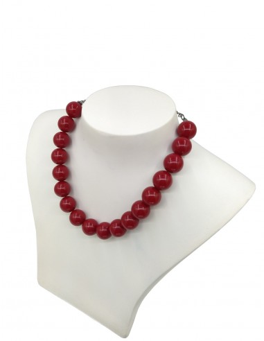 Colar Vermelho Escuro de Bolas Colar Vermelho Escuro de Bolas