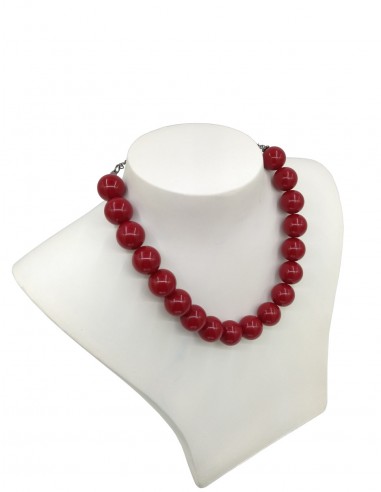 Colar Vermelho Escuro de Bolas Colar Vermelho Escuro de Bolas