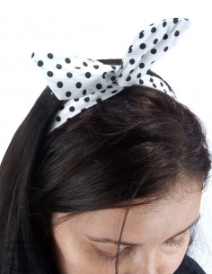 Tiara Lenço De Cabelo Aramada Pin Up Retrô Anos 60 Bolinha 19