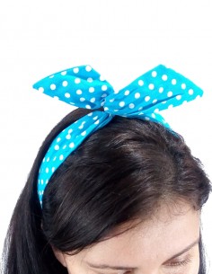 Tiara Lenço De Cabelo Aramada Pin Up Retrô Anos 60 Bolinha 101