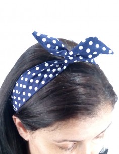 Tiara Lenço De Cabelo Aramada Pin Up Retrô Anos 60 Bolinha 81
