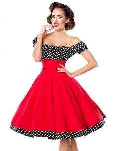 Vestido De Bolinha Anos 60 Festa Vintage Retrô Bola 50 PIN21 24