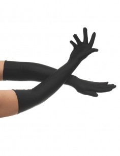 Luvas Em Lycra Cetim Extra Longa Festa Vintage Retrô Anos 60 2