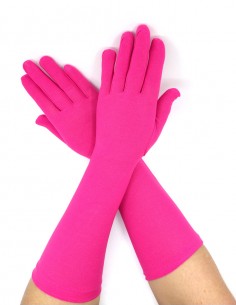 Luvas Helanca Média Festa Vintage Retrô Anos Baile 60 rosa pink 01