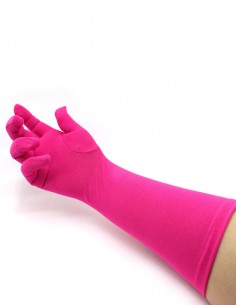 Luvas Helanca Média Festa Vintage Retrô Anos Baile 60 rosa pink 01 2