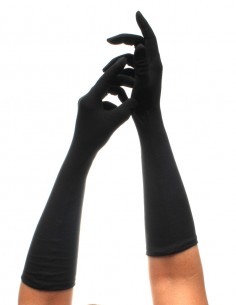 Luvas Em Cetim Média Festa Vintage Retrô Anos 60 Bolas 05