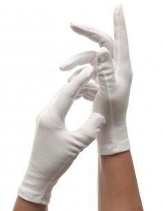 Luvas Em Cetim Curta Festa Vintage Retrô Anos 60 Bolas 10