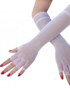 Luva Renda Sensual Longa Cosplay Rock Sexy Noiva Festa Meio Dedo 20 2