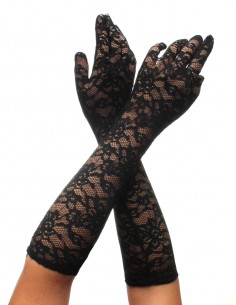 Luva Renda Sensual Média Cosplay Rock Sexy Noiva Festa 19 2