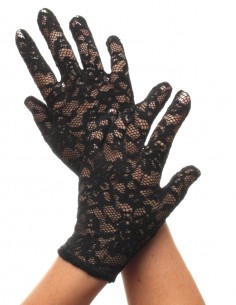 Luva Renda Sensual Curta Cosplay Rock Sexy Noiva Festa Renda Dama Debutante 10