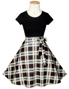 Vestido Casual Xadrez Retro Vintage Retrô V11 01b