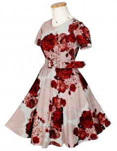 Vestido Retro Vintage Rockabilly Floral Ano 60 Rodado Plus Size P62 10 2
