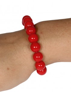 Pulseira de Bolas Vermelhas Com Elástico 01 2