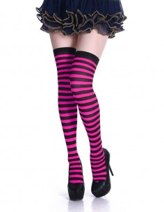 Meia Rosa e Preta Listrada 04