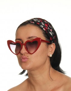 Faixa Cabelo Turbante Com Nó Retro Anos 60 Coração Festa Tiara 08 2