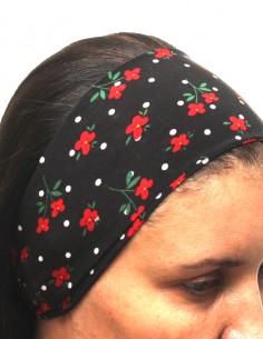 Faixa Cabelo Turbante Com Nó Retro Anos 60 Floral Festa Tiara 01 2