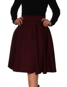 Saia Feminina Xadrez Retrô Anos 60 Vintage Pinup Cosplay 11 2