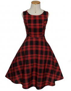 Vestido Casual Xadrez Retro Vintage Retrô V07 02