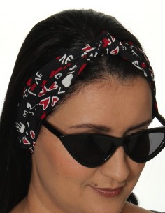 Faixa Cabelo Turbante Com Nó Retro Anos 60 Coração Festa Tiara 08