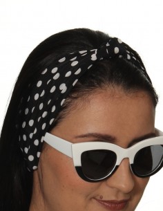 Faixa Cabelo Turbante Com Nó Retro Anos 60 Bola Festa Tiara 63