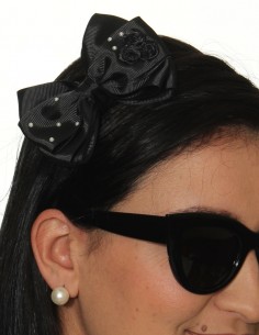 Tiara Arco De Cabelo Encapada Laço Retrô Anos 60 01