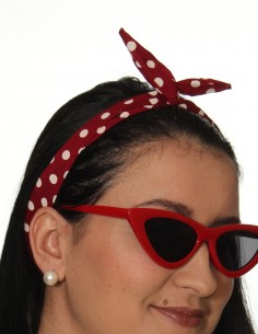 Tiara Lenço De Cabelo Aramada Pin Up Retrô Anos 60 Bolinha 141