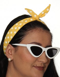 Tiara Lenço De Cabelo Aramada Pin Up Retrô Anos 60 Bolinha 131