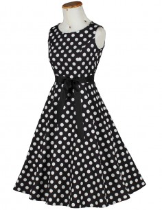 Vestido De Bolinha Anos 60 Festa Vintage Retrô Bola 50 PIN32 01 2