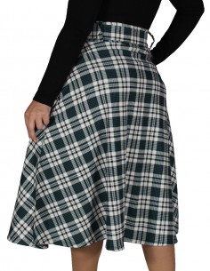 Saia Feminina Xadrez Retrô Anos 60 Vintage Pinup Cosplay 40 2