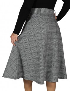 Saia Feminina Xadrez Retrô Anos 60 Vintage Pinup Cosplay 61 2