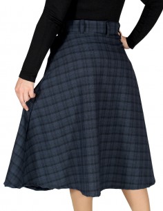 Saia Feminina Xadrez Retrô Anos 60 Vintage Pinup Cosplay 70 2