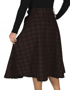 Saia Feminina Xadrez Retrô Anos 60 Vintage Pinup Cosplay 81 2