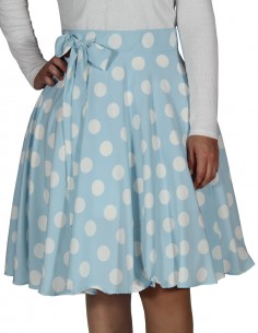 Saia Feminina Retrô De Bolas Anos 60 Vintage Pinup Fantasia 40