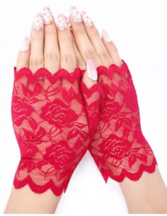 Luva Renda Meio Dedo Curta Aberta 02 29